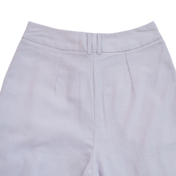 Topshop Pale Lilac Linen Blend High Waist Pleated Longline Shorts Size 2‎ NEW - Picture 8 of 12